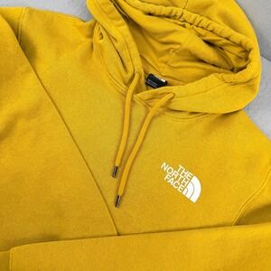 The North Face Mens Mustard Yellow Box Logo Pullover Hoodie XL A7UNS F22